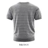Camiseta de rayas de manga corta para hombre, Camisa polo de manga media estilo Old Money, Suéter nuevo de verano retro japonés moderno