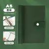 Funda para Libro de Hojas Sueltas de Cuero Suave Transparente B5 Carpeta Metálica Desmontable Carpeta Engrosada
