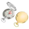 Amazon Eaby Taobao Brújula de Metal con Tapa abatible Brújula de Exterior Reloj de Bolsillo Brújula de Plata Chapada en Cobre y Oro