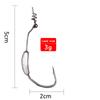 Anzuelo de Manivela con Púa para Ataque de Tiburón con Pasador de Bloqueo de Resorte, Anzuelo Mustad, Anzuelo para Señuelo Blando con Cabeza de Plomo Ponderada, Aparejos de Pesca con Plomo.