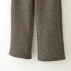 Calça mom reta estilosa de alta qualidade 2026 Outono/Inverno Novo Engrossada com Veludo Calça para Mulheres de Meia-idade e Idosas Versão Estreita Calça de Perna Larga Mulheres