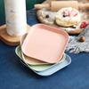 Plato cuadrado de 15 cm vajilla de trigo plato para escupir plato para desperdicios tubo para restos de hueso casero plato pequeño plato cuadrado pequeño