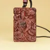 Madera Rayada por Rayo, Espada Guan Gong de Doble Cara, Colgante de Doble Cara, Madera de Azufaifo Rayada por Rayo, Herramientas de Ritual Taoísta al por Mayor