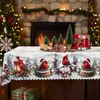 Vendas diretas transfronteiriças do fabricante: Toalha de mesa de Natal, toalha de mesa decorativa com estampa de Natal, toalha de mesa impermeável para uso doméstico e em restaurantes
