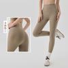 Calça Legging de Yoga Nude Hidratante com Ácido Hialurônico para Mulheres, Legging Esportiva Sem Costura com Forro Antibacteriano e Alta Elasticidade