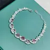 Pulsera de espinela natural de Birmania 5*6mm. Viaje diario con baño de plata de ley 925 e incrustación de oro de 18 quilates