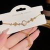 Série Dourada Personalidade Única Tendência Pulseira de Zircônia Luxo Leve Design Versátil Simples Sensação de Alto Padrão Joia de Mão Atacado