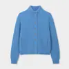 Shi Jian ACME Mezcla de Pelo de Conejo Tejido de Canalé Vertical Cárdigan para Mujer Otoño Invierno Holgado Suave Esponjoso Abrigo Suéter 22879
