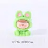 Accesorios de resina DIY brillantes nuevos color sólido lindo cabeza de conejo joyería tridimensional dibujos animados creativo pegamento crema Casa de juegos