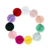 Fabricante de Qingdao al por mayor de borlas de polvo redondas aterciopeladas, borlas de terciopelo de doble cara para fijar el maquillaje, borlas de polvo redondas de 55 mm, borlas de polvo compactas y borlas de miel