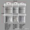 Armario metálico modular 1.1-2.5 m de ancho perchero abierto apartamento pequeño perchas dormitorio columna AA almacenamiento