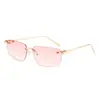 Gafas de Sol Poligonales Irregulares Sin Marco 2026 Nuevas Gafas de Sol Retro Tendencia Gafas de Sol de Gama Alta para Mujer