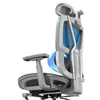 Cadeira de Escritório Ergonômica Cinza Sombra Tela Cadeira de Computador Com Suporte Lombar Ajustável Almofada do Assento de Esponja Cadeira de Mesa Reclinável de 135 Graus Para Casa Jogos Trabalho