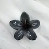 Pinza para el cabello de flor de plumeria de suministro transfronterizo, color degradado, moderno accesorio para el cabello para recogidos de mujer, pinza de tiburón