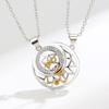 Collar de Pareja Luna Estrella Cadena para Clavícula Femenina Joyería con Colgante de Luna Creciente Simple Venta al por Mayor