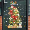 Pegatinas electrostáticas de vidrio para decoración navideña, regalo de Papá Noel, pegatinas de pared para ventanas de centros comerciales SDJ-34141