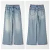 Jeans Rectos de Pierna Ancha de Cintura Alta de Cáñamo y Lyocell para Mujer, Primavera y Verano, con Efecto de Caída, Ligeramente Acampanados, Adelgazantes, Cómodos, Pantalones Largos Casuales