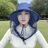 Sombrero Anti-Mosquitos para Pesca para Hombres, Protección Solar para Mujeres, Máscara Anti-Insectos para Montañismo al Aire Libre, Cubierta para la Cabeza Anti-Abejas, Sombrero de Sol para Pesca Nocturna de Verano