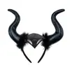 Diadema de Plumas de Ángel Maquillaje de Halloween Bastón Bastón de Ángel Diadema Cabeza de Cuerno Accesorios para Disfraces de Carnaval