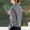 Nuevo Diseño Otoño 2025 Aspecto Adelgazante en la Cintura Versátil Casual Moda para el Trabajo Camisa de Color Sólido Camisa Sencilla para Mujer