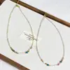 Collar Original de Piedra Natural Amazonita Gris Moonlight Cadena de Clavícula con Cuentas Collar de Perla de Agua Dulce y Cristal de Lujo Ligero para Mujer