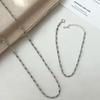 Pulsera Collar de Plata de Ley S925 Color Zircón Estrellas Pentagonales para Mujer 2024 Nuevo Explosivo Lujo Ligero Nicho Cadena de Clavícula