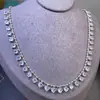 ¡Collar de Aguamarina Natural El Cristal Está Limpio! Piedra Principal 4*4mm Plata 925 Incrustada Proceso de Galvanoplastia
