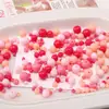 25g Acrílico Mixto Macarrón Redondo Cuentas Sueltas Hecho a Mano DIY Materiales para Ensartar Pulsera Cadena de Teléfono Accesorios