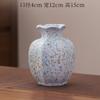 Vaso de flores de grande diâmetro, vaso de cerâmica hidropônico simples, ornamentos de vaso de cerâmica, vaso de casa vintage, novo estilo chinês, ornamentos simples para casa