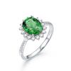 Conjunto Esmeralda Nueva Princesa Diana Turmalina Verde Artificial Piedra de Color Anillo Pendientes Colgantes de Lujo para Mujer Pendientes Joyería