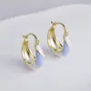 Nuevos Pendientes de Gota de Aceite Hechos a Mano de Moda y Alta Calidad con Diseño Tridimensional y Pendientes Geométricos para Mujer, Elegancia Francesa y Simplicidad