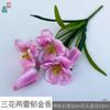 Tulipa Florida de Três Flores e Duas Hastes Tulipa Florindo com Cinco Flores Decoração para Sala de Estar de Casa Flor Artificial Flor para Arranjo de Casamento Flor de Seda