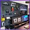 Tablero perforado Wg6Q Mampara de pared para e-sports Personalizable, Estante de almacenamiento, Escritorio de estudio para computadora Decoración Estante de almacenamiento de escritorio
