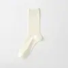 Calcetines nuevos 2024 para mujer, calcetines de tubo finos de verano, algodón blanco, sin costuras, con lazo, estilo ballet, con zapatos de ballet pequeños de cuero