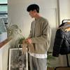 MYQ Henry Suéter de Gola Torcida Masculino Inverno Quente Preguiçoso Roupa Moda Coreana Solto
