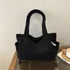 Bolsa de pana para mujer, gran capacidad, nueva moda de verano 2026, bolso de hombro casual para compras, bolso tote para ir al trabajo