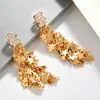 Pendientes de pentagrama de moda con incrustaciones de circonita, estilo largo, pendientes de botón con borla de estrella súper de cuento de hadas, lujo ligero, moda de alta gama, pendientes elegantes y con estilo