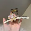 Pinza para el pelo coreana para mujer, pinza de tiburón de estilo simple, pasador de alta gama, pinza para la parte trasera de la cabeza, pinza de hueso de dragón con lunares