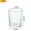 Taza de Vela Transparente Engrosada Portavelas DIY de Fondo Curvo Botella de Vidrio Tarro para Velas Taza de Vidrio para Aromaterapia Decoración Tapa de Bambú