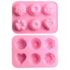 Molde para cubitos de hielo con forma de rosa de 12 piezas, bandeja de hielo con flores y hierba, molde para pudín de chocolate y gelatina, molde de silicona para pastel DIY