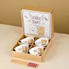 Juego de cuencos y vajilla transfronterizo para uso doméstico, cuencos para comer, artículos de regalo, juego de cuenco y palillos, juego de cuencos de cerámica transfronterizo, embalaje de caja de regalo, venta al por mayor