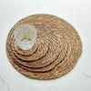 Tapete Aislante de Cocina, Tapete para Olla Tejido de Hierba Acuática Natural, Posavasos Anti-Escaldante para Té, Listo para la Venta, Una Pieza para Dropshipping 1599