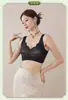Ropa interior de sujetador con diseño de estilo chino en relieve sin costuras para mujer, sujetador para espalda bonita, todo en uno, push-up para pechos pequeños, anti-flacidez