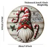 Pingente de Boneco de Neve de Madeira de Natal Transfronteiriço Artesanato Pendurado Decoração de Atmosfera de Natal Placa Redonda Placa de Porta