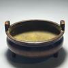 Horno Xuande Antiguo Venta al por Mayor Clásico Tres Patas Oreja Puente Cobre No Puro Horno de Incienso Adornos Antiguos Vintage Imitación Cobre Horno de Incienso