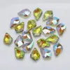 Atacado 11*16mm Folha de Bordo Furo Único Pingente de Vidro Cristalino Acessórios de Joias para Roupas Acessórios de Colar Brincos em Estoque