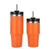 Taza de coche con asa de acero inoxidable 304 para viaje transfronterizo de 20/30 oz, termo de coche de gran capacidad, taza portátil con pajita para hielo