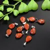 Colgante Plano Forma de Gota de Agua 13*18 Cristal Natural de Aventurina Accesorios Forma de Semilla de Melón DIY Accesorios para Joyería Collar Forma de Pera
