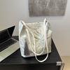 Bolso de Hombro Grande de Capacidad con Estampado Nuevo de Otoño Estilo Chino Bordado de Paisaje Nuevo Bolso Tote para Debajo del Brazo