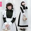 Traje Clássico de Empregada Preto e Branco Roupas Femininas Bidimensionais Lolita Longo Traje de Empregada Cosplay Saia Longa